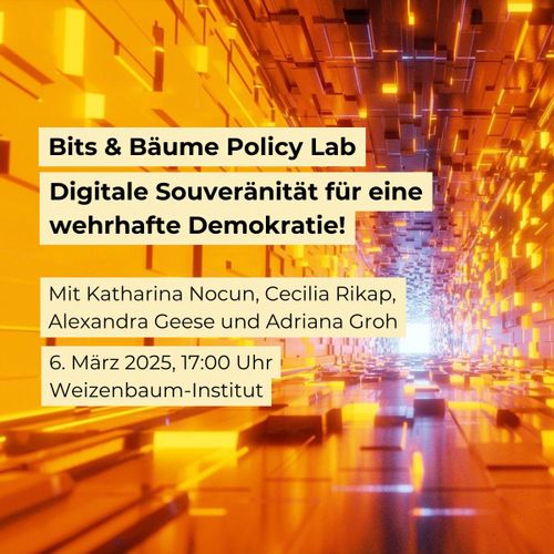 Bits & Bäume Policy Lab - Digitale Souveränität für eine wehrhafte Demokratie!